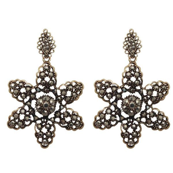 Jeweljunk Marcasite Stone Shaped Dangler Earring - 1307750B