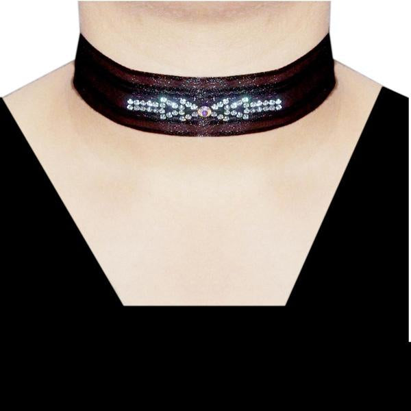 Jeweljunk Lace Stone Adjustable Tattoo Choker Necklace - 1108625