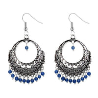 Jeweljunk Beads Drop Rhodium Plated dangler Earring - 1309012H