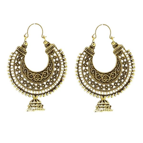 Jeweljunk Antique Gold Plated Dangler Earring - 1311003E