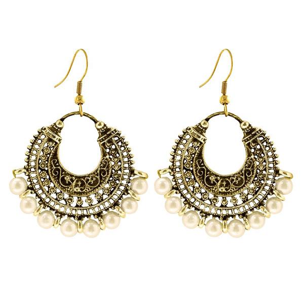 Jeweljunk Antique Gold Plated Beads Dangler Earring - 1311009