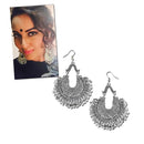 Jeweljunk Silver Plated Afghani Dangler Earrings - 1311014A