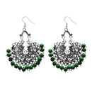 Jeweljunk Silver Plated Beads Afghani Dangler Earrings - 1311208I