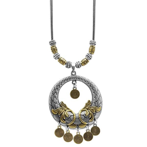 Jeweljunk Zinc Alloy 2 Tone Plated Boho Necklace - 1111018