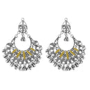 Jeweljunk Yellow Meenakari Rhodium Plated Afghani Earrings - 1311029D