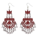 Jeweljunk Maroon Meenakari Afghani Earrings - 1311040A