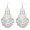 Jeweljunk White Meenakari Afghani Earrings - 1311040E