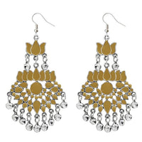 Jeweljunk Yellow Meenakari Afghani Earrings - 1311040F