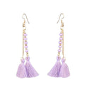 Jeweljunk Gold Plated Purple Thread Earrings - 1310907H