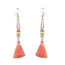Jeweljunk Gold Plated Orange Thread Earrings - 1310911D