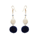 Jeweljunk Gold Plated Blue Thread Earrings - 1310918A