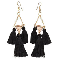Jeweljunk Gold Plated Black Thread Earrings - 1310919F