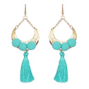 Jeweljunk Gold Plated Blue Thread Earrings - 1310925A