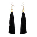 Jeweljunk Gold Plated Black Thread Earrings - 1310926B