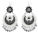 Jeweljunk Black Meenakari Afghani Dangler Earrings - 1311056A