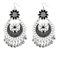 Jeweljunk Black Meenakari Afghani Dangler Earrings - 1311056A