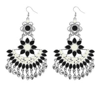 Jeweljunk Black Meenakari Afghani Dangler Earrings - 1311057C