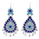 Jeweljunk Blue Meenakari Afghani Dangler Earrings - 1311060B