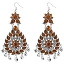 Jeweljunk Brown Meenakari Afghani Dangler Earrings - 1311060E