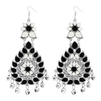 Jeweljunk Black Meenakari Afghani Dangler Earrings - 1311060F