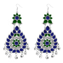 Jeweljunk Blue  Meenakari Afghani Dangler Earrings - 1311060J