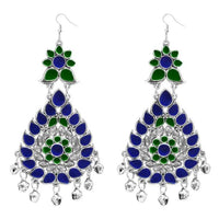 Jeweljunk Blue  Meenakari Afghani Dangler Earrings - 1311060J