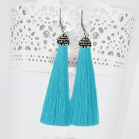 Jeweljunk Stone & Blue Thread Earrings - 1310932K