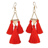 Jeweljunk Gold Plated Red Thread Earrings - 1310919D