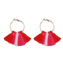 Jeweljunk Gold Plated Red Thread Earrings - 1310922D