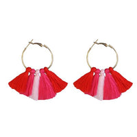 Jeweljunk Gold Plated Red Thread Earrings - 1310922D