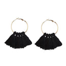 Jeweljunk Gold Plated Black Thread Earrings - 1310922E