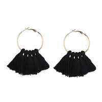 Jeweljunk Gold Plated Black Thread Earrings - 1310922E