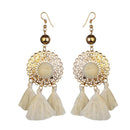 Jeweljunk Gold Plated White Thread Earrings - 1310924B