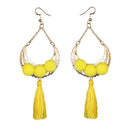 Jeweljunk Gold Plated Yellow Thread Earrings - 1310925E