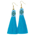 Jeweljunk Blue Thread Gold Plated Earrings - 1310942A