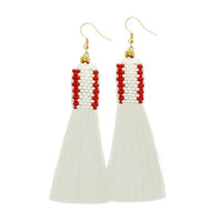 Jeweljunk White Thread Gold Plated Earrings - 1310943A