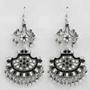 Jeweljunk Black & White Meenakari Afghani Earrings - 1311074D