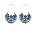 Jeweljunk Blue Meenakari Afghani Earrings - 1311083E