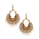 Jeweljunk Beads Antique Gold Plated Afghani Earrings - 1311001R
