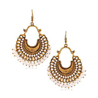 Jeweljunk Beads Antique Gold Plated Afghani Earrings - 1311001R