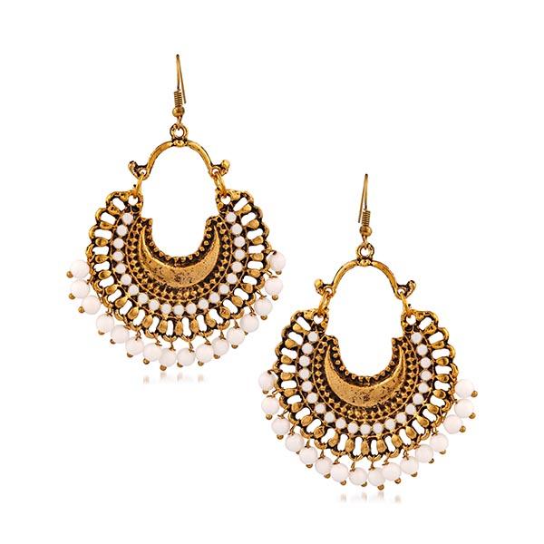 Jeweljunk Beads Antique Gold Plated Afghani Earrings - 1311001R