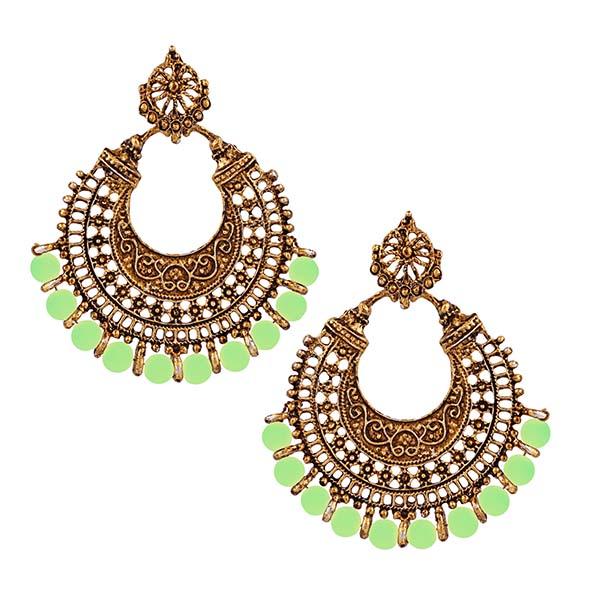 Jeweljunk Beads Antique Gold Plated Afghani Earrings - 1311022J