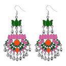 Jeweljunk Meenakari Rhodium Plated Afghani Earrings - 1311040M