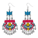 Jeweljunk Meenakari Rhodium Plated Afghani Earrings - 1311040P