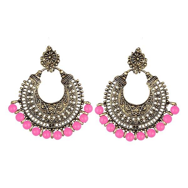 Jeweljunk Beads Antique Gold Plated Afghani Earrings - 1311051A
