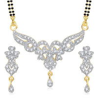 Morini American Diamond Gold Plated Mangalsutra Set - 1500604