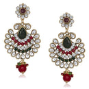 Soha Fashion Stone Antique Gold Plated Kundan Dangler Earrings