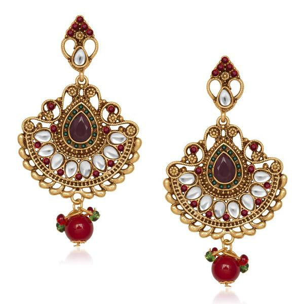 The99Jewel Kundan Stone Dangler Earring - 1305530