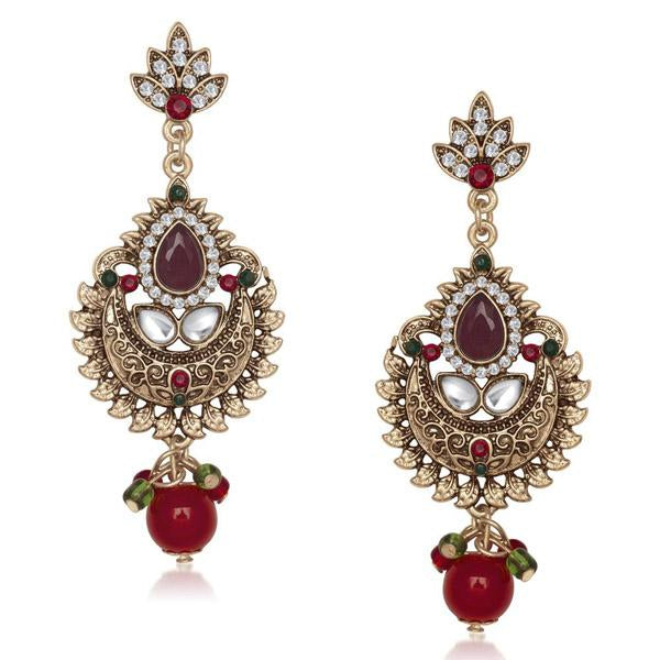 The99Jewel Kundan Stone Dangler Earring - 1305531