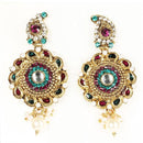 Tip Top Fashions Austrian Stone Gold Plated Dangler Earrings - 1300407